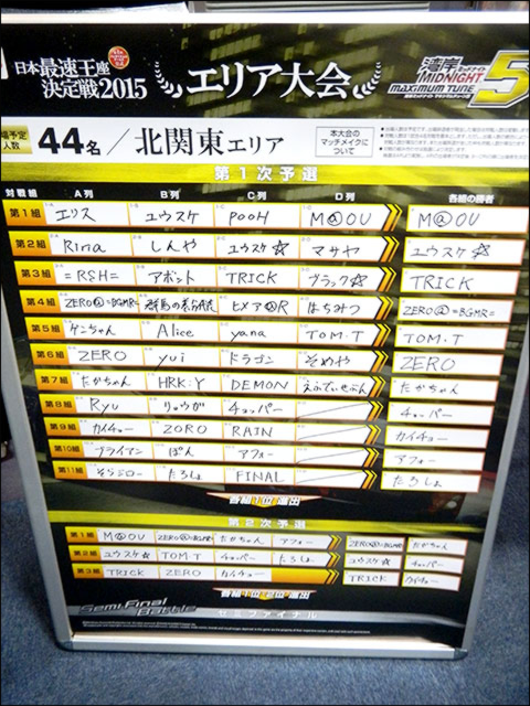 1次予選組み合わせ表